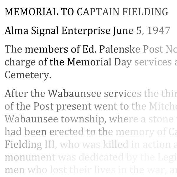 Memorial to Captain Fielding