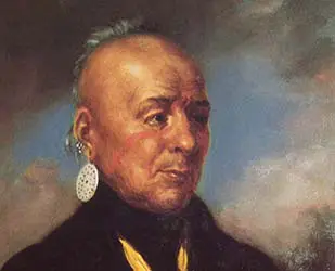 Indigenous man painting Painting of an Indigenous man wearing traditional attire